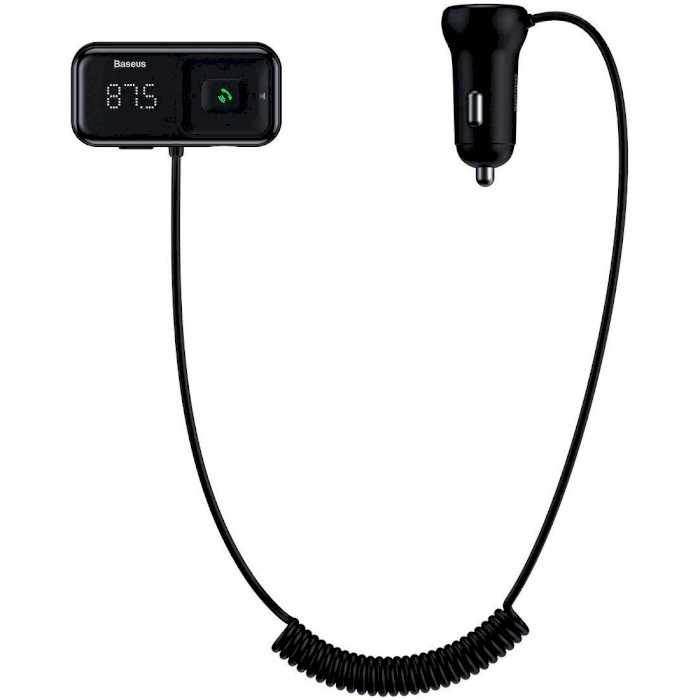 Baseus T-typed S-16 Wireless MP3 Car Charger Black (CCTM-E01) - зображення 1