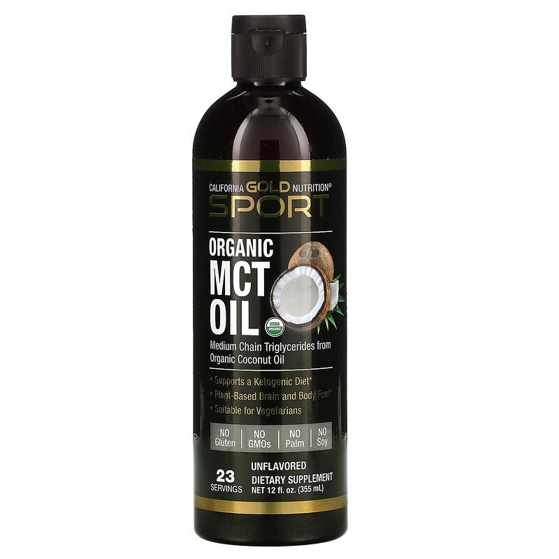 California Gold Nutrition MCT Oil 355 ml /23 servings/ Unflavored - зображення 1