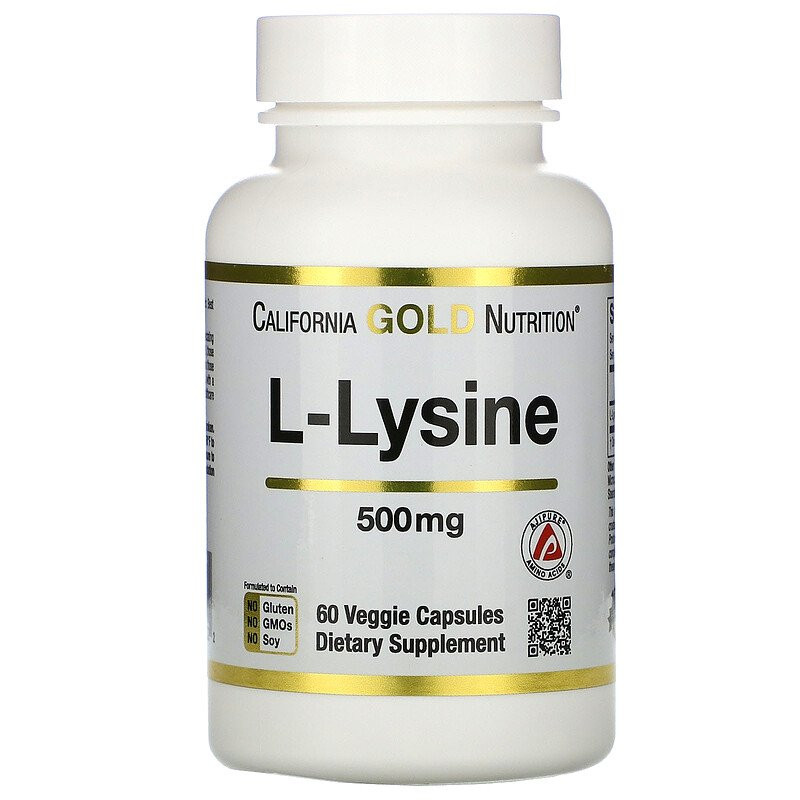 California Gold Nutrition L-Lysine 500 mg 60 caps - зображення 1