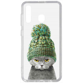 TOTO Acrylic+TPU Print Case Samsung Galaxy A20/A30 #7 Cat In Hat Transparent