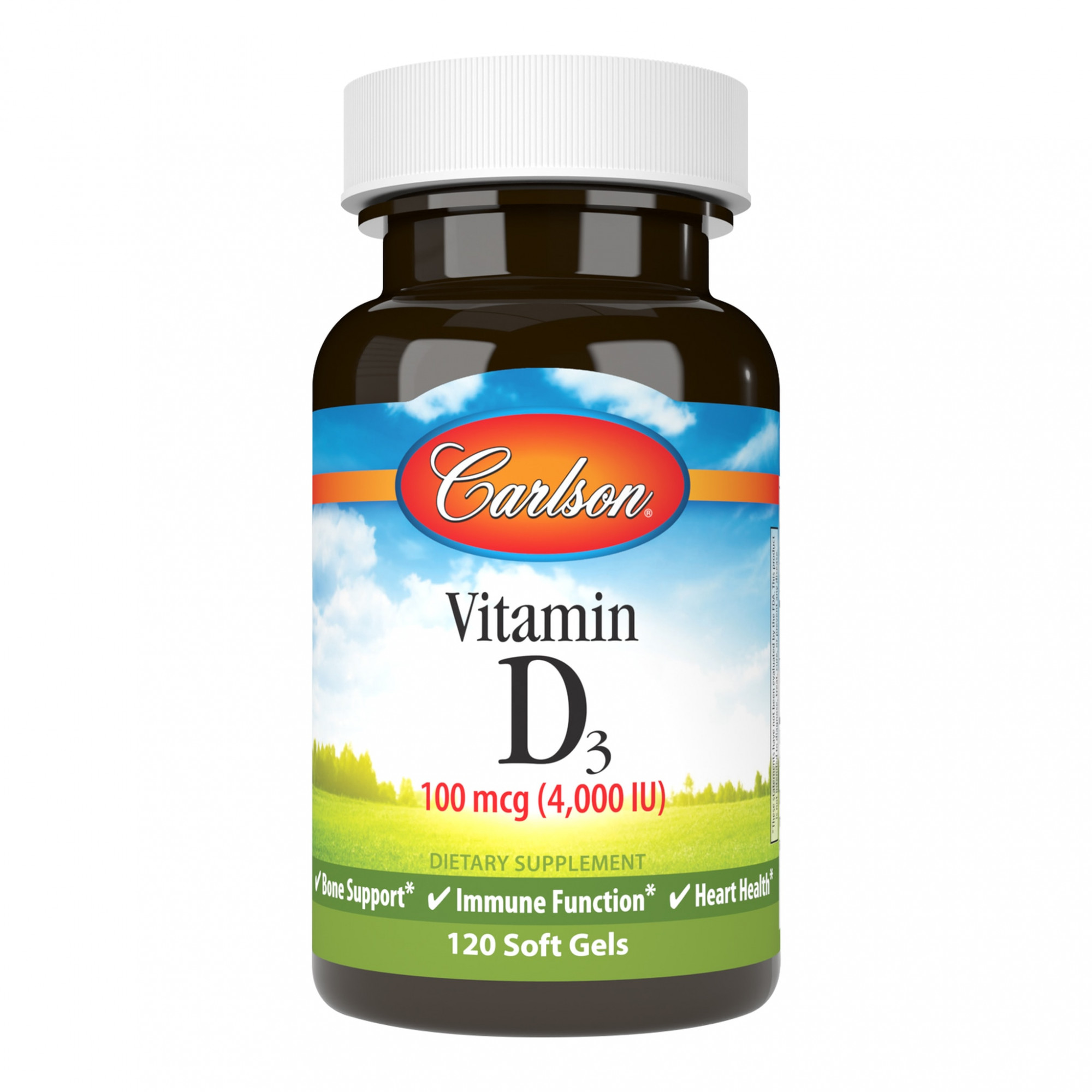 Carlson Labs Vitamin D3 4,000 IU /100 mcg/ 120 caps - зображення 1