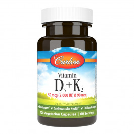   Carlson Labs Vitamin D3 + K2 120 caps