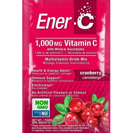 Ener-C Multivitamin Drink Mix - 1,000mg Vitamin C 1 sachet /9,34 g/ Cranberry - зображення 1