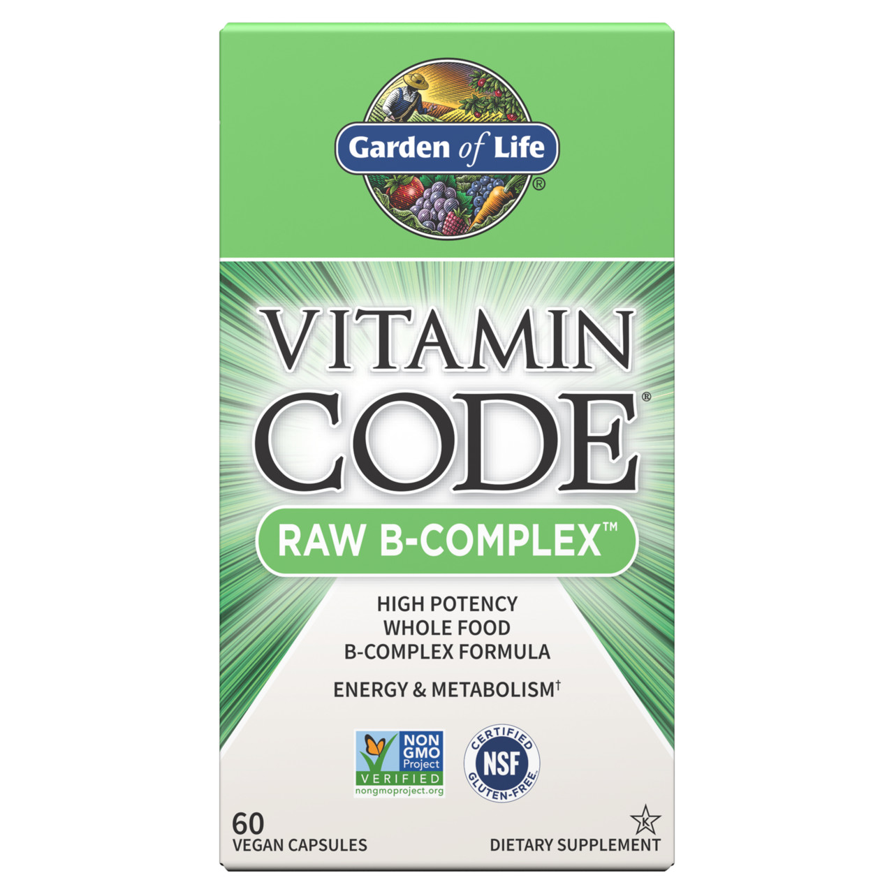 Garden of Life Vitamin Code Raw B-Complex 60 caps /30 servings/ - зображення 1