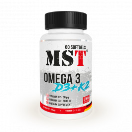 MST Nutrition Omega 3 + D3 + K2 60 softgels