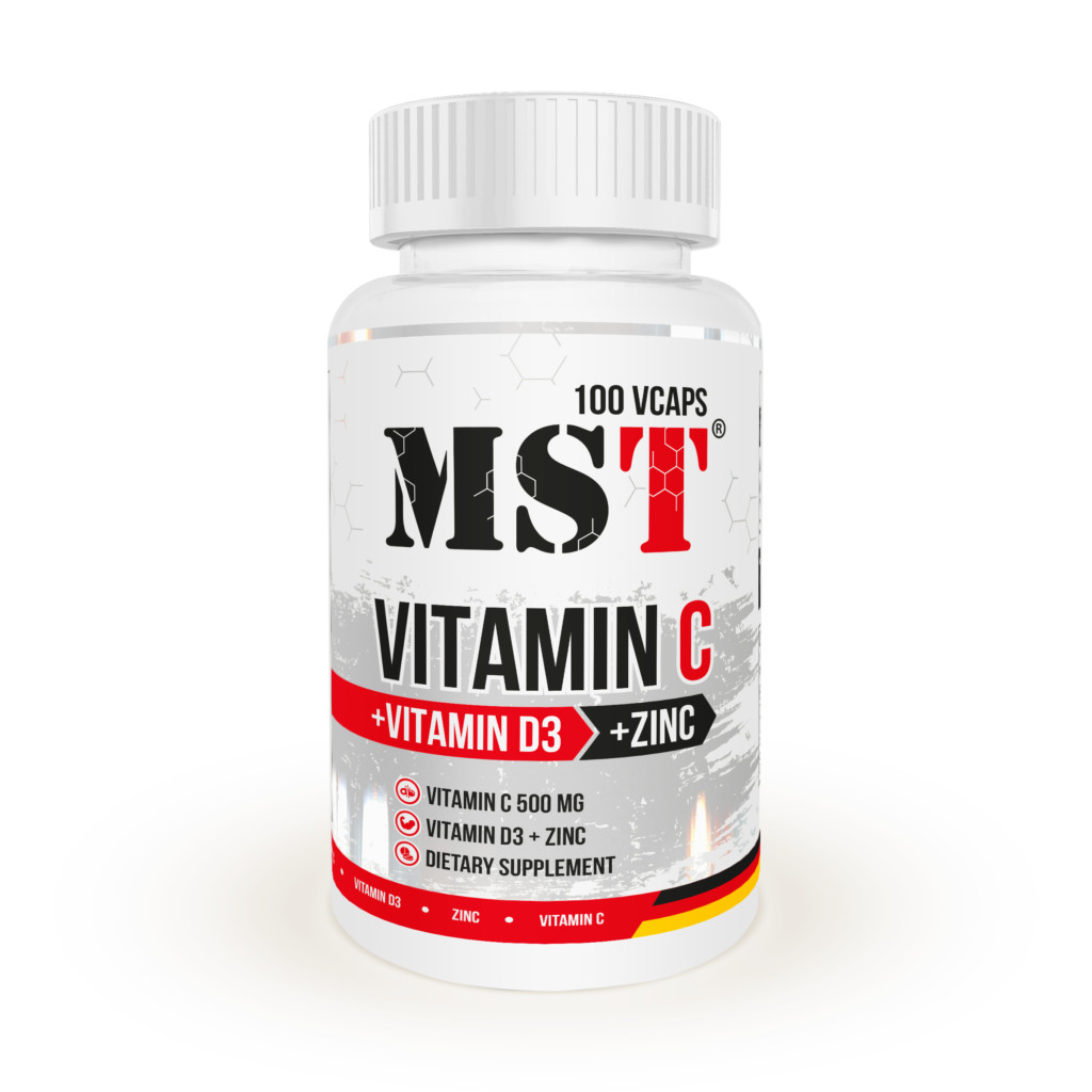 MST Nutrition Vitamin C 500 mg + D3 + Zinc 100 caps - зображення 1