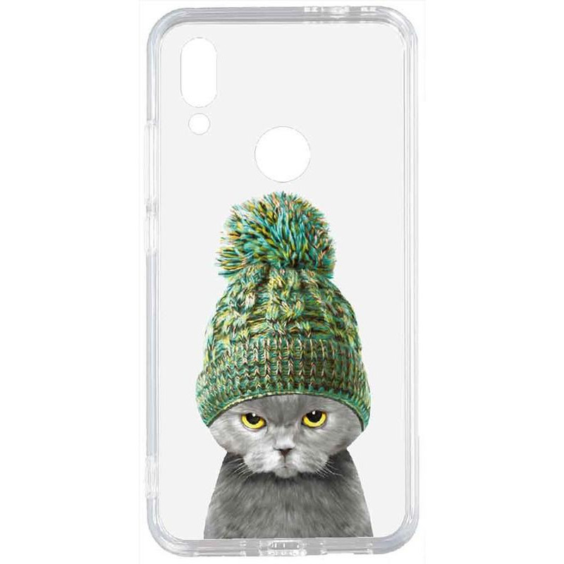 TOTO Acrylic+TPU Print Case Xiaomi Redmi 7 #7 Cat In Hat Transparent - зображення 1