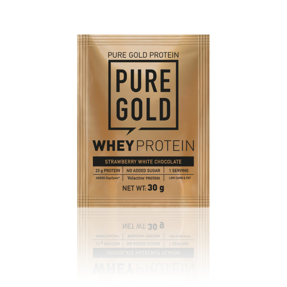 Pure Gold Protein Whey Protein 30 g /sample/ Strawberry White Chocolate - зображення 1