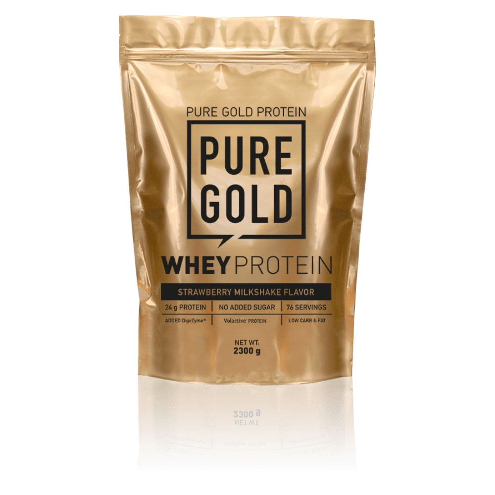 Pure Gold Protein Whey Protein 2300 g /76 servings/ Strawberry Milkshake - зображення 1