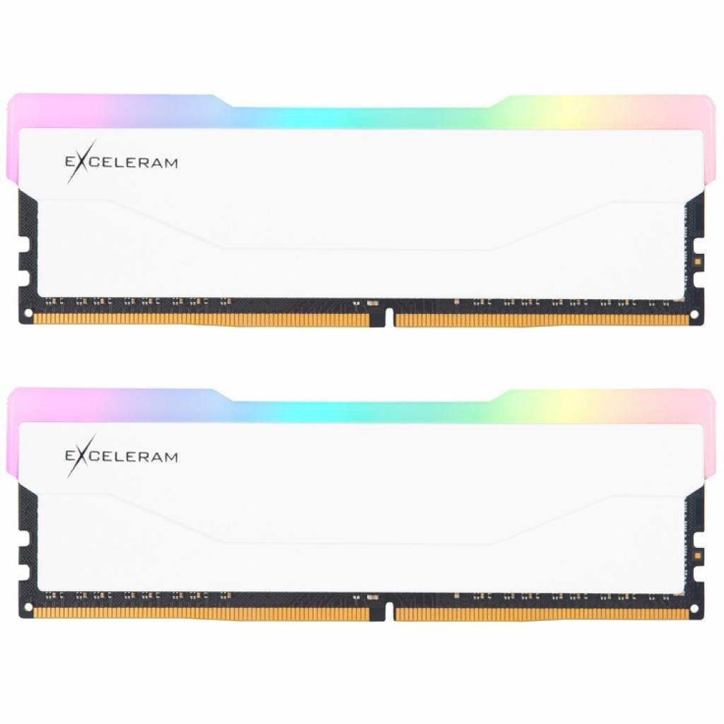 Exceleram 16 GB (2x8GB) DDR4 3600 MHz RGB X2 Series White (ERX2W416369AD) - зображення 1