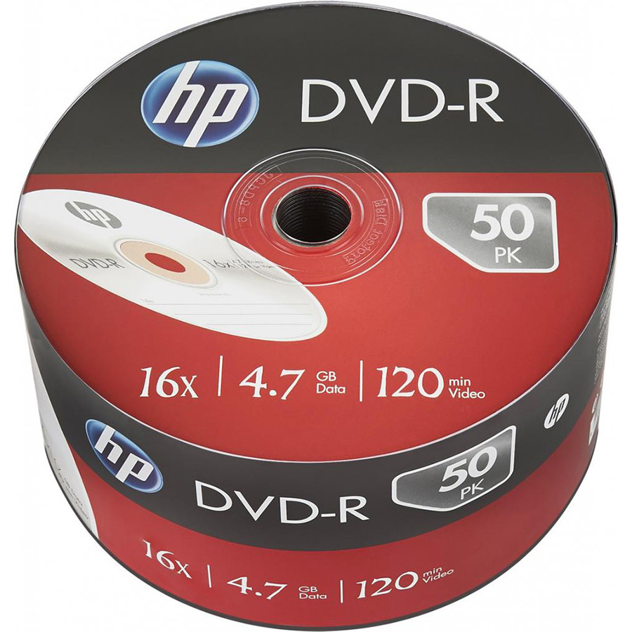 HP DVD-R 4.7GB 16x 50pcs/wrap (69303/DME00070-3) - зображення 1