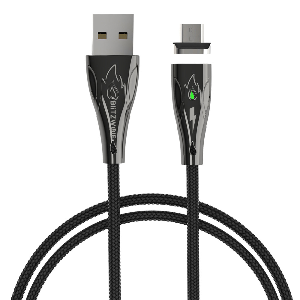 BlitzWolf BW-TC 20 Micro USB 1m Black - зображення 1