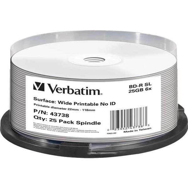 Verbatim BD-R Printable 25GB 6x Cake Box 25шт (43738) - зображення 1