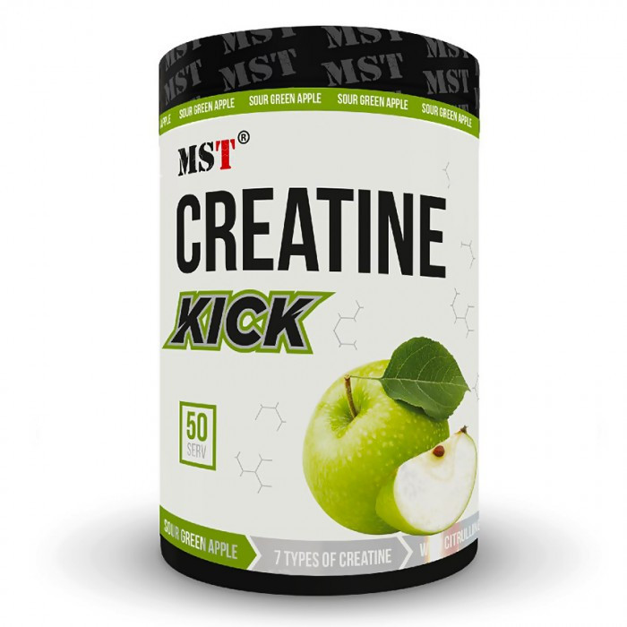 MST Nutrition Creatine Kick 500 g /50 servings/ Green Apple - зображення 1