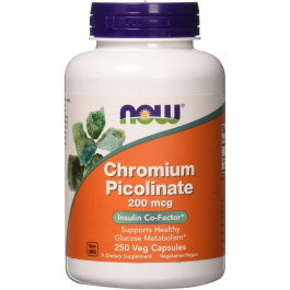 Now Chromium Picolinate 200 mcg 250 veg caps