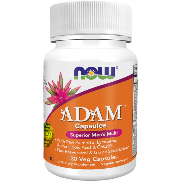 Now Adam Men's Multiple Vitamin Capsules 30 veg caps - зображення 1