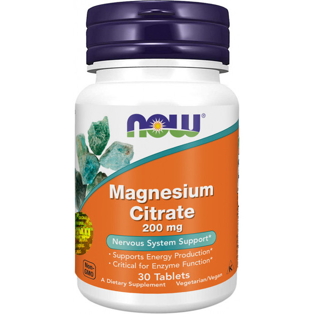 Now Magnesium Citrate 200 mg 30 tabs - зображення 1
