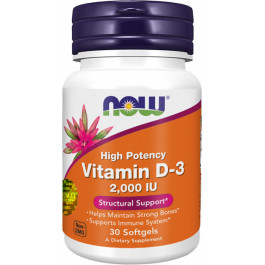 Now Vitamin D-3 2,000 IU 30 softgels