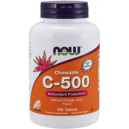 Now Chewable C-500 100 tabs Orange Juice