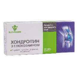 Elit-Pharm Хондроитин с глюкозамином, 40таблеток (EF-HondroitynGlukozam-40)