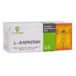 Elit-Pharm Аминокислота L-карнитин, 80 таблеток (EF-LKarnitin-80)