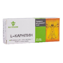 Elit-Pharm Аминокислота L-карнитин, 40 таблеток (EF-LKarnitin-40)