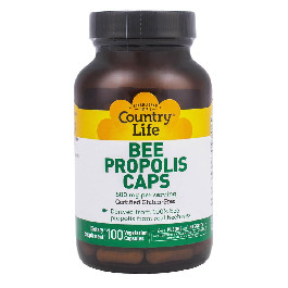 Country Life Пчелиный прополис, 500 мг, 100 капсул (CL-BdgolPropolis-500-100)