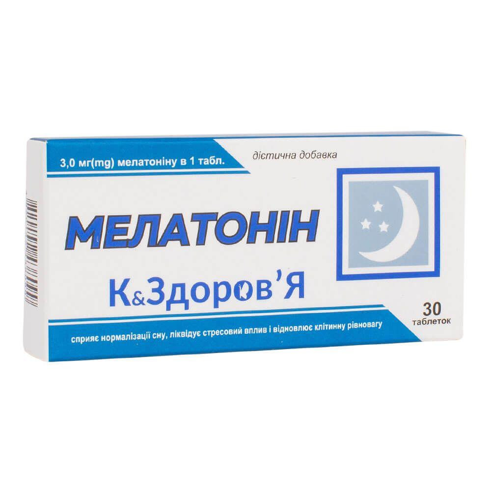 Красота и Здоровье БАД "Мелатонин", К&Здоровье, 3 мг, 30 таблеток, (KZ-Melatonin-200-30) - зображення 1