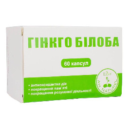   Красота и Здоровье Гинкго Билоба 0,4 г, 60 капсул, (ENJ-GinkgoBiloba-60)