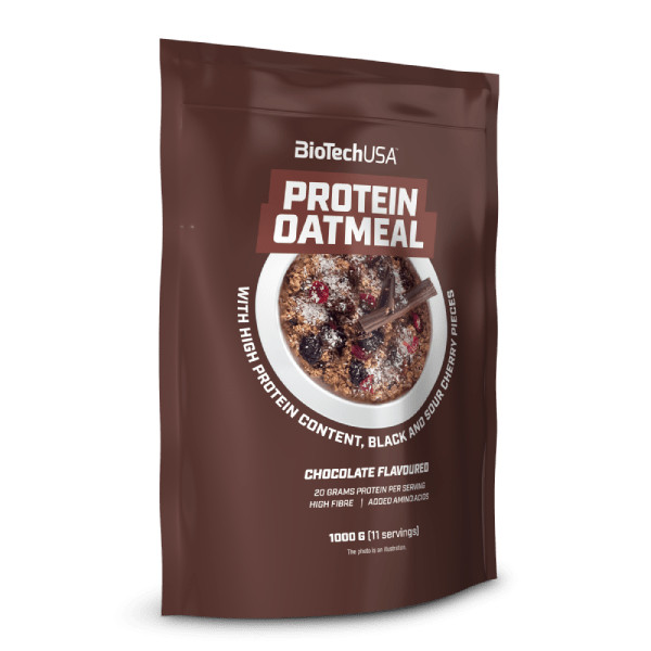 BiotechUSA Protein Oatmeal 1000 g /11 servings/ Chocolate Cherry - зображення 1