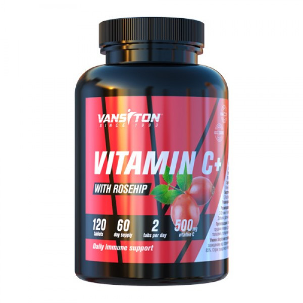 Ванситон Vitamin C with Rosehip /Витамин С с шиповником/ 500 mg 120 tabs - зображення 1