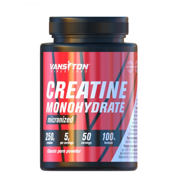 Ванситон Creatine Monogydrate /Креатина моногидрат/ 250 g /50 servings/ Unflavored - зображення 1