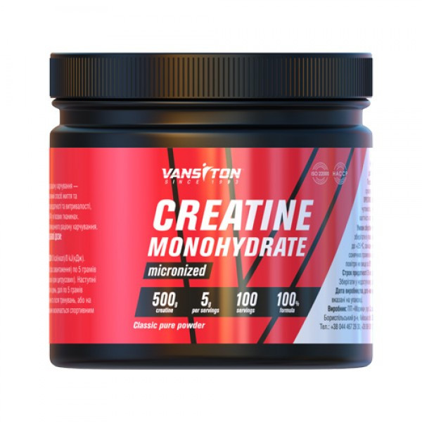 Ванситон Creatine Monogydrate /Креатина моногидрат/ 500 g /100 servings/ Unflavored - зображення 1
