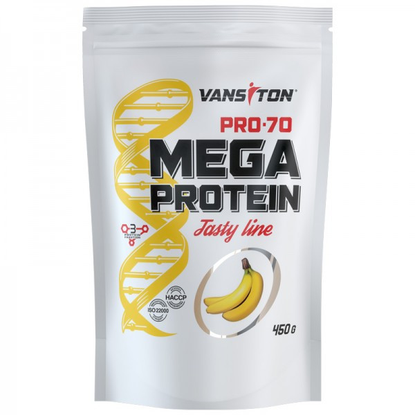 Ванситон Mega Protein Pro-70 /Про-70/ 450 g /15 servings/ Banana - зображення 1