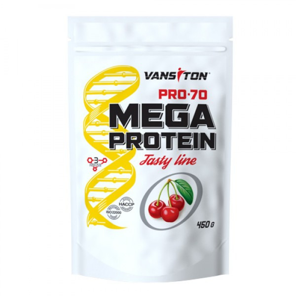 Ванситон Mega Protein Pro-70 /Про-70/ 450 g /15 servings/ Cherry - зображення 1