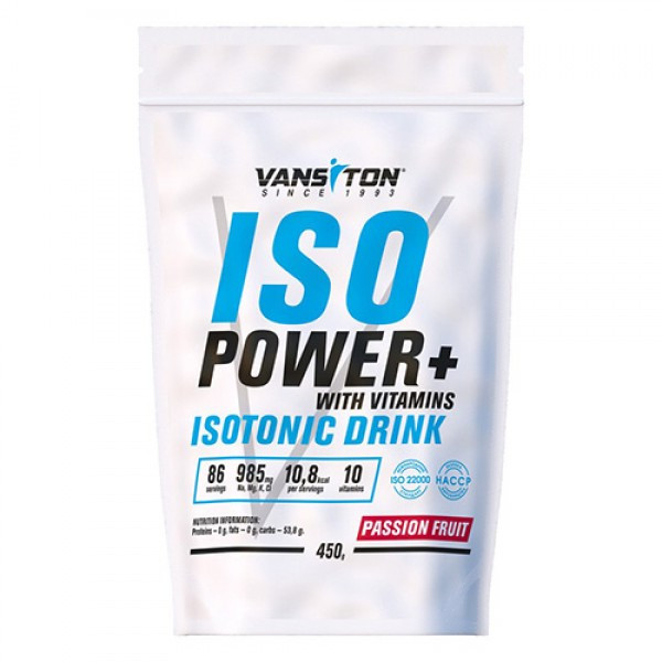 Ванситон ISO Power Isotonic Drink 450 g /86 servings/ Passion Fruit - зображення 1