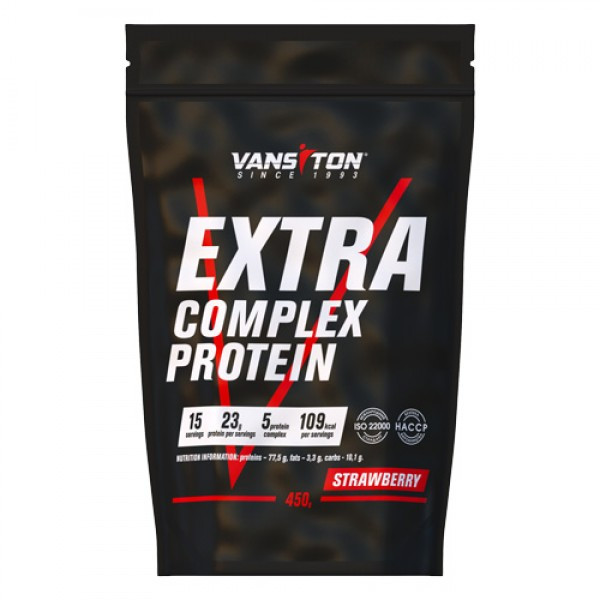 Ванситон Extra Complex Protein /Экстра/ 450 g /15 servings/ Strawberry - зображення 1