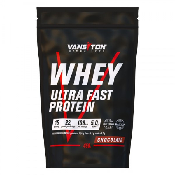 Ванситон Whey Ultra Fast Protein /Ультра-Про/ 450 g /15 servings/ Chocolate - зображення 1