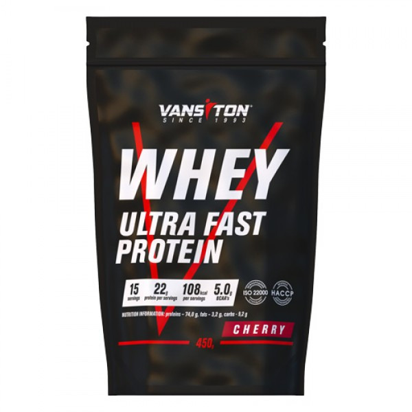 Ванситон Whey Ultra Fast Protein /Ультра-Про/ 450 g /15 servings/ Cherry - зображення 1