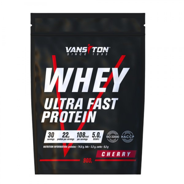 Ванситон Whey Ultra Fast Protein /Ультра-Про/ 900 g /30 servings/ Cherry - зображення 1