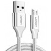 UGREEN US290 USB - Micro USB Cable Aluminum Braid 1.5m White (60152) - зображення 1