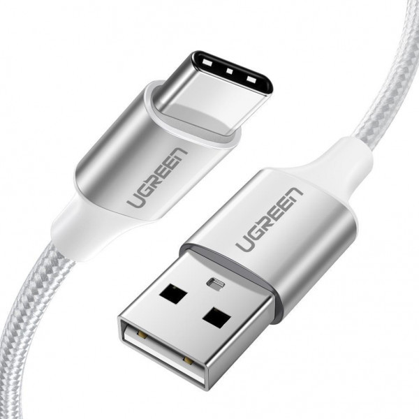 UGREEN US288 USB -Type-C Cable Aluminum Braid 2m White (60133) - зображення 1