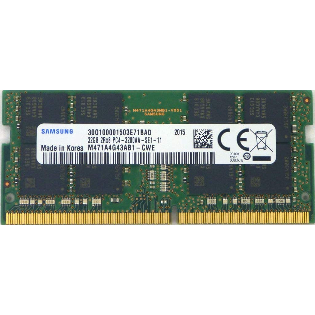 Samsung 32 GB SO-DIMM DDR4 3200 MHz (M471A4G43AB1-CWE) - зображення 1