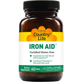   Country Life Iron Aid 15 mg 60 tabs