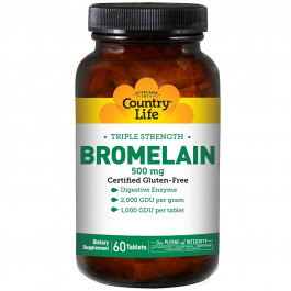 Country Life Triple Strength Bromelain 500 mg 60 tabs