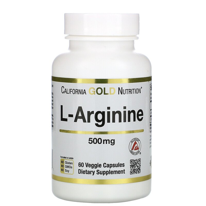 California Gold Nutrition L-Arginine AjiPure 500 mg 60 caps - зображення 1