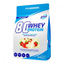 6PAK Nutrition 80 Whey Protein 908 g /30 servings/ Peanut Butter Banana
