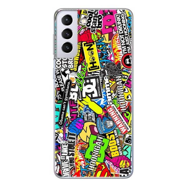 Boxface Silicone Case Samsung Galaxy G996 S21 Plus Multicolored Inscriptions 41718-up880 - зображення 1