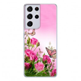 Boxface Silicone Case Samsung Galaxy G998 S21 Ultra Flowers 41719-up1000