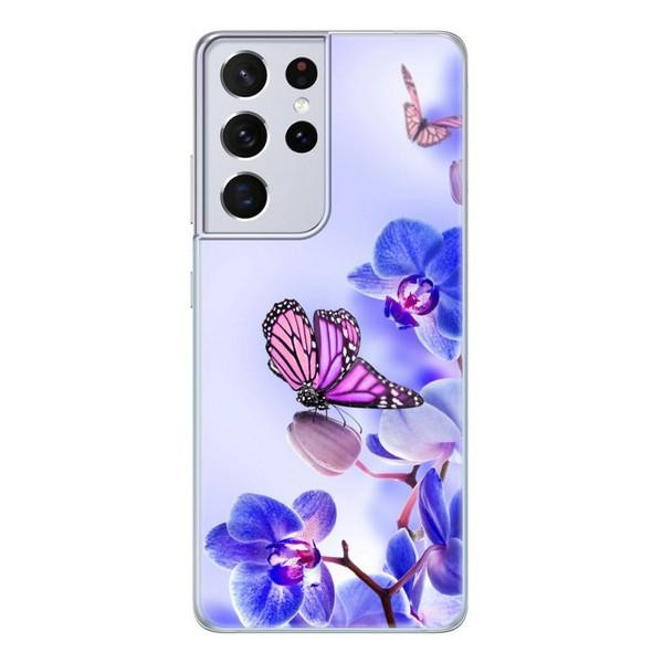 Boxface Silicone Case Samsung Galaxy G998 S21 Ultra Orchids and Butterflies 41719-up673 - зображення 1